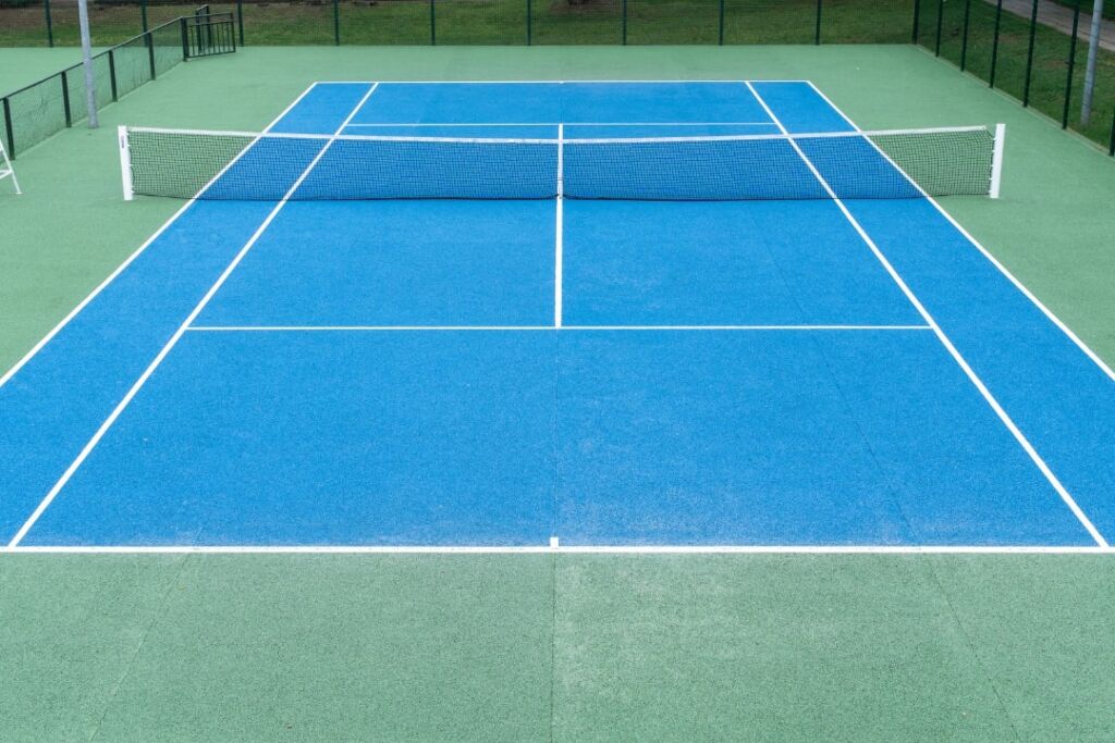 concrete tennis court