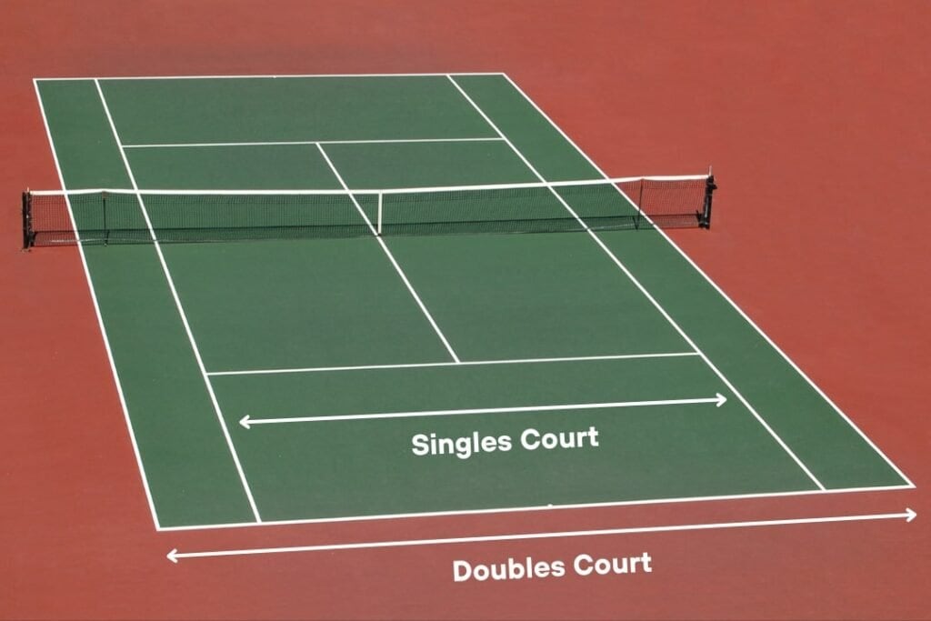 singles vs doubles court